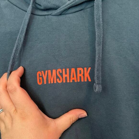 Gymshark Apollo Graphic Oversized Hoodie Size XS Green/Grey Activewear Athletic - Picture 7 of 8